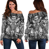 Satan and SKULL SED-0102 Off Shoulder Sweaters