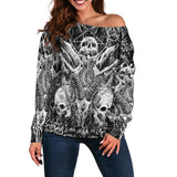 Satan and SKULL SED-0102 Off Shoulder Sweaters