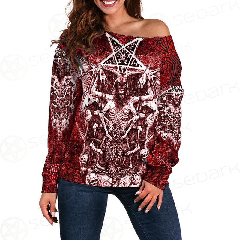 Red Satan SED-0103 Off Shoulder Sweaters