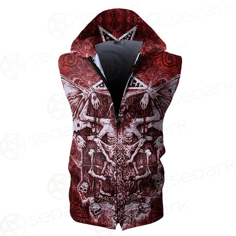 Red Satan SED-0103 Zip Sleeveless Hoodie