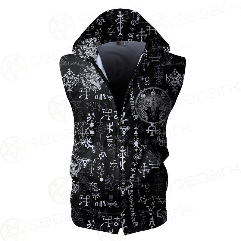 Satan Symbol SED-0104 Zip Sleeveless Hoodie