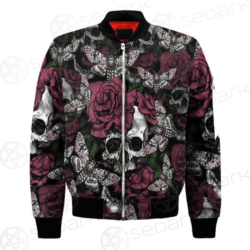 Rose Death Moth Skull SED-0105 Bomber Jacket