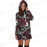 Rose Death Moth Skull SED-0105 Hoodie Dress