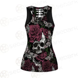 Rose Death Moth Skull SED-0105 Hollow Out Tank Top