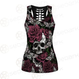 Rose Death Moth Skull SED-0105 Hollow Out Tank Top
