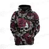 Rose Death Moth Skull SED-0105 Hoodie Raglan