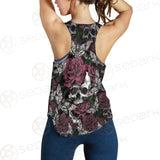 Rose Death Moth Skull SED-0105 Women Tank Top