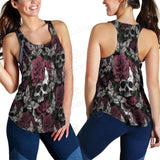 Rose Death Moth Skull SED-0105 Women Tank Top