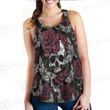 Rose Death Moth Skull SED-0105 Women Tank Top