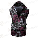 Rose Death Moth Skull SED-0105 Zip Sleeveless Hoodie