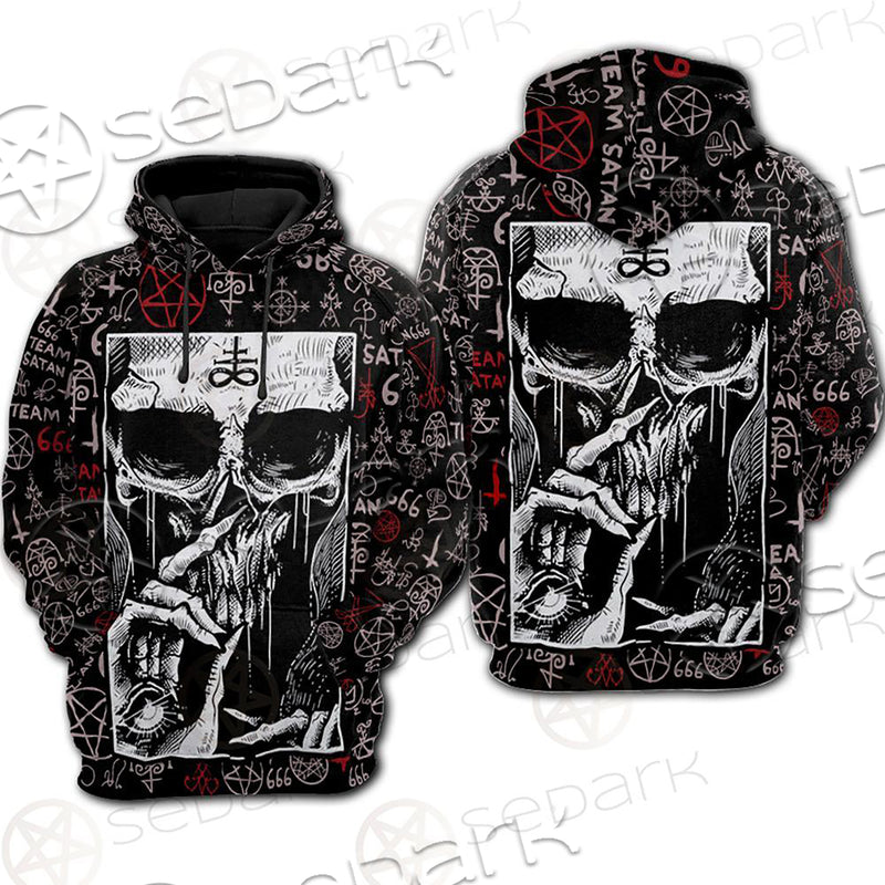 Skull Satan SED-0106 Hoodie Raglan