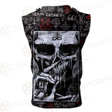 Skull Satan SED-0106 Zip Sleeveless Hoodie