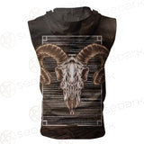 Satan and Skull SED-0108 Zip Sleeveless Hoodie