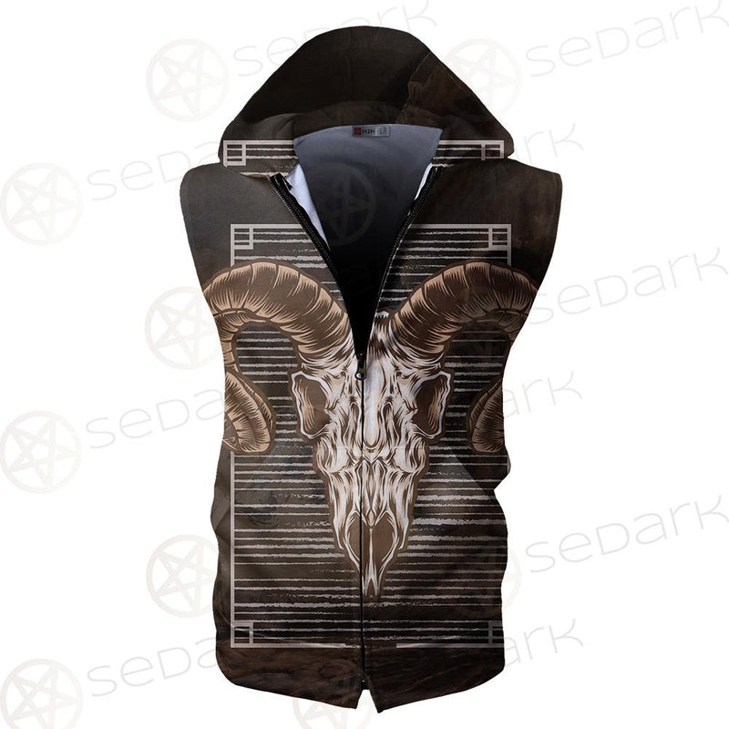Satan and Skull SED-0108 Zip Sleeveless Hoodie