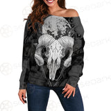 Moon Skull Satan SED-0109 Off Shoulder Sweaters