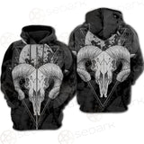 Moon Skull Satan SED-0109 Hoodie Raglan Zip