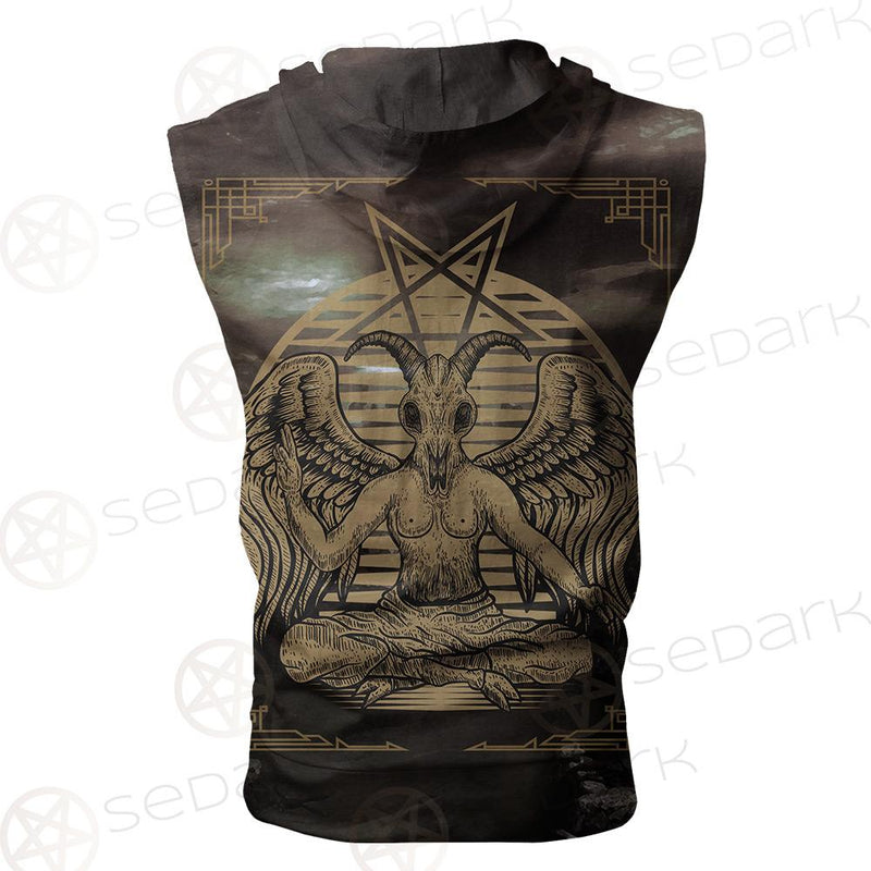 New Baphomet SED-0110 Zip Sleeveless Hoodie