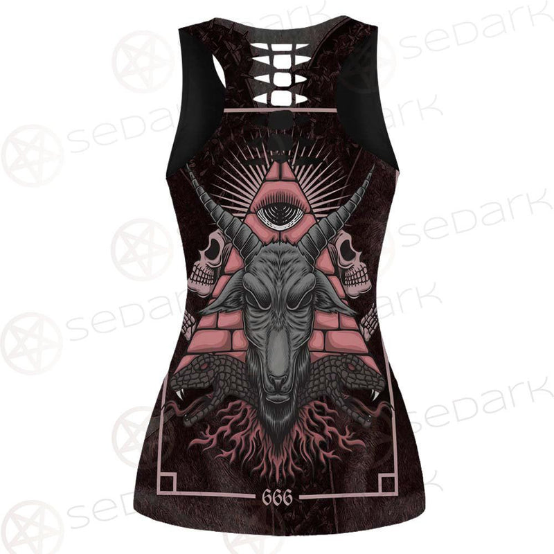 Satan Skull SED-0111 Hollow Out Tank Top