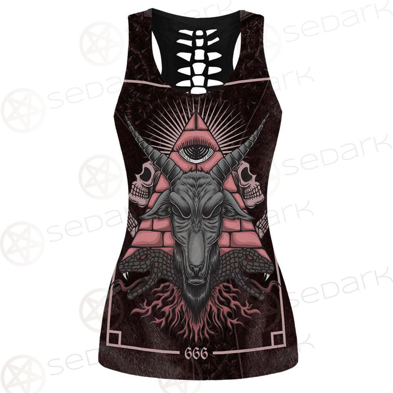 Satan Skull SED-0111 Hollow Out Tank Top