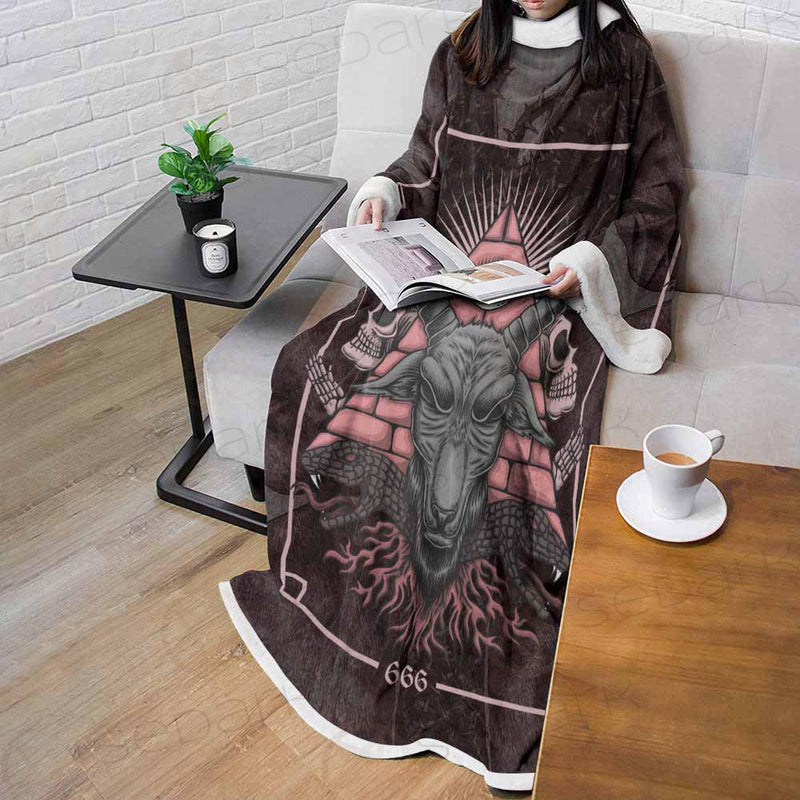 Satan Skull SED-0111 Sleeved Blanket