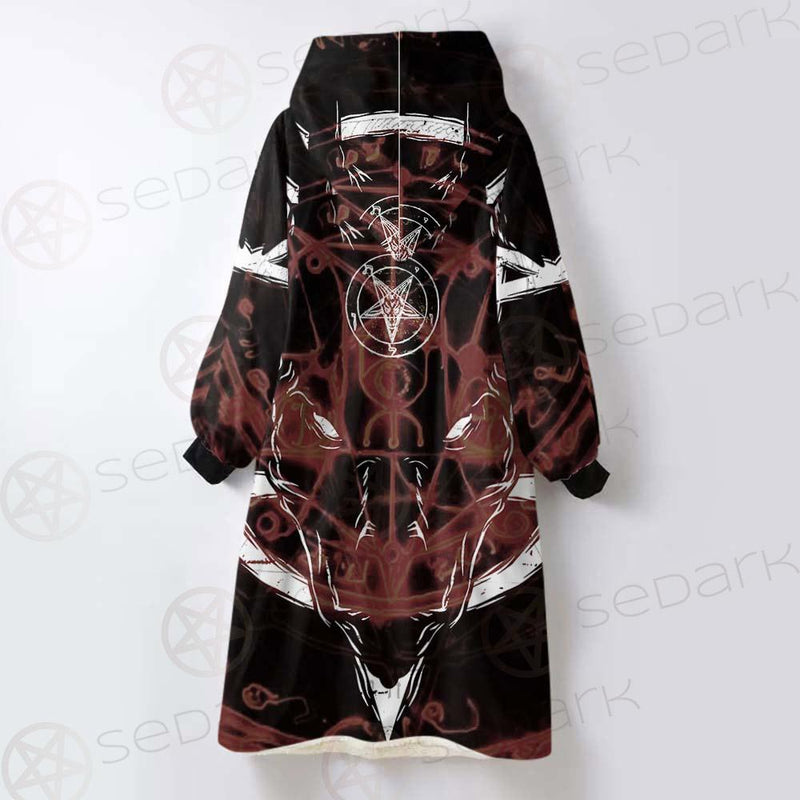 Pentagram Baphoment SED-0112 Oversized Sherpa Blanket Hoodie