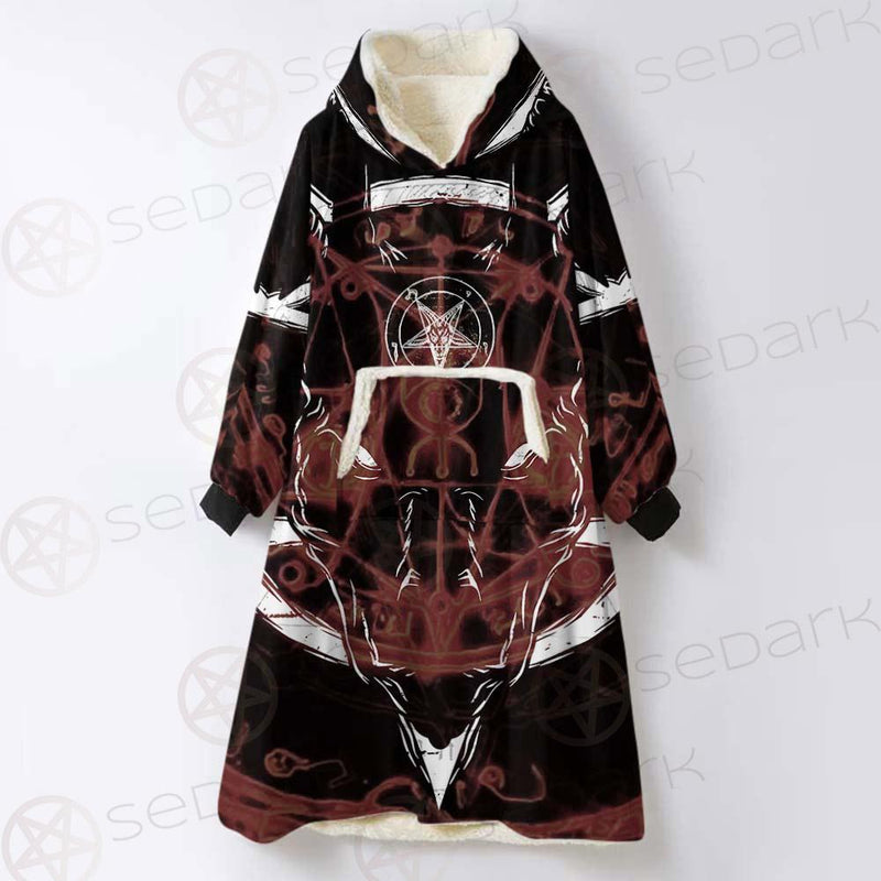 Pentagram Baphoment SED-0112 Oversized Sherpa Blanket Hoodie