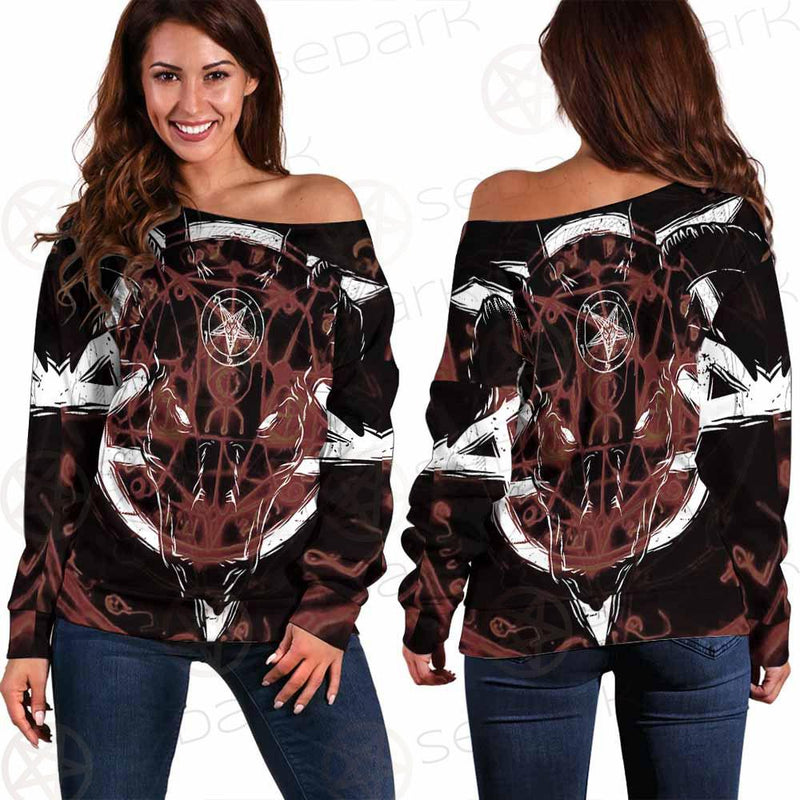 Pentagram Baphoment SED-0112 Off Shoulder Sweaters