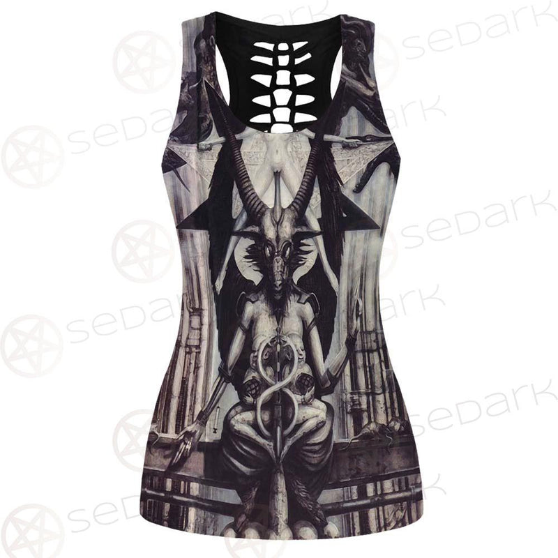 New Baphomet Abstract SED-0113 Hollow Out Tank Top