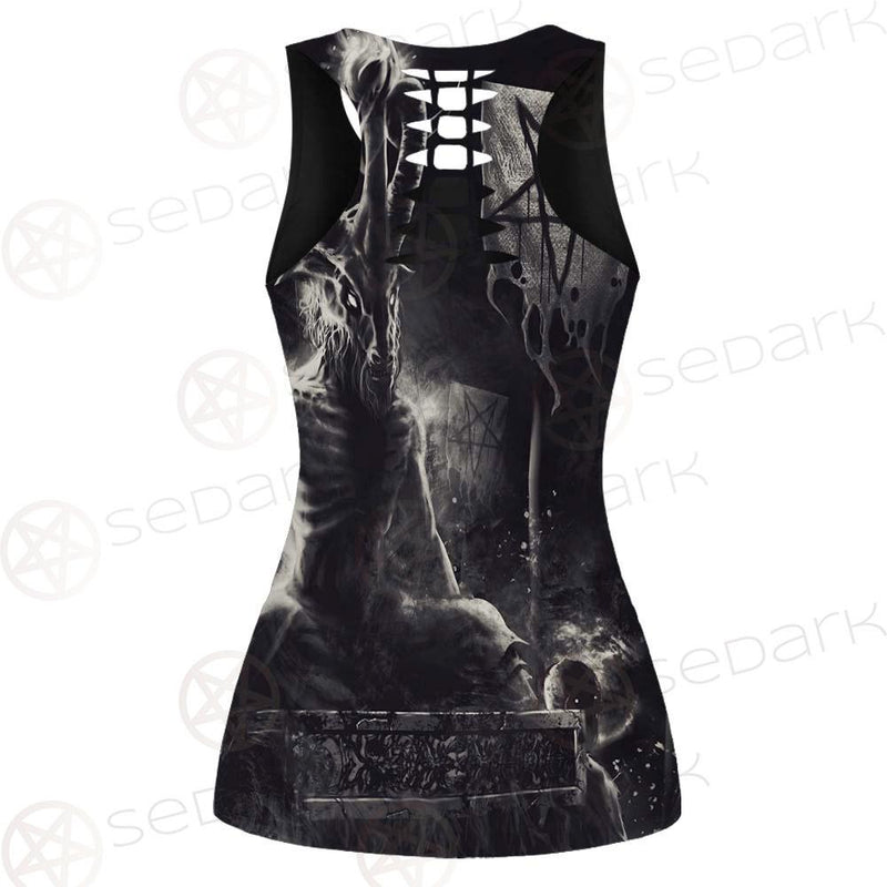 Real Baphomet SED-0115 Hollow Out Tank Top