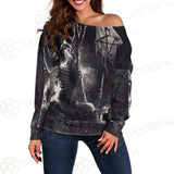 Real Baphomet SED-0115 Off Shoulder Sweaters