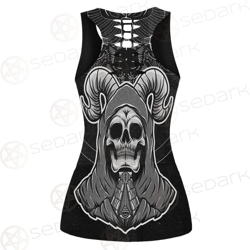 Satan Skull SED-0116 Hollow Out Tank Top