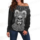 Satan Skull SED-0116 Off Shoulder Sweaters