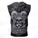 Satan Skull SED-0116 Zip Sleeveless Hoodie