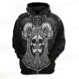 Satan Skull SED-0116 Hoodie Raglan Zip