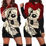 Horrible Skull SED-0117 Hoodie Dress