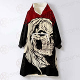 Horrible Skull SED-0117 Oversized Sherpa Blanket Hoodie