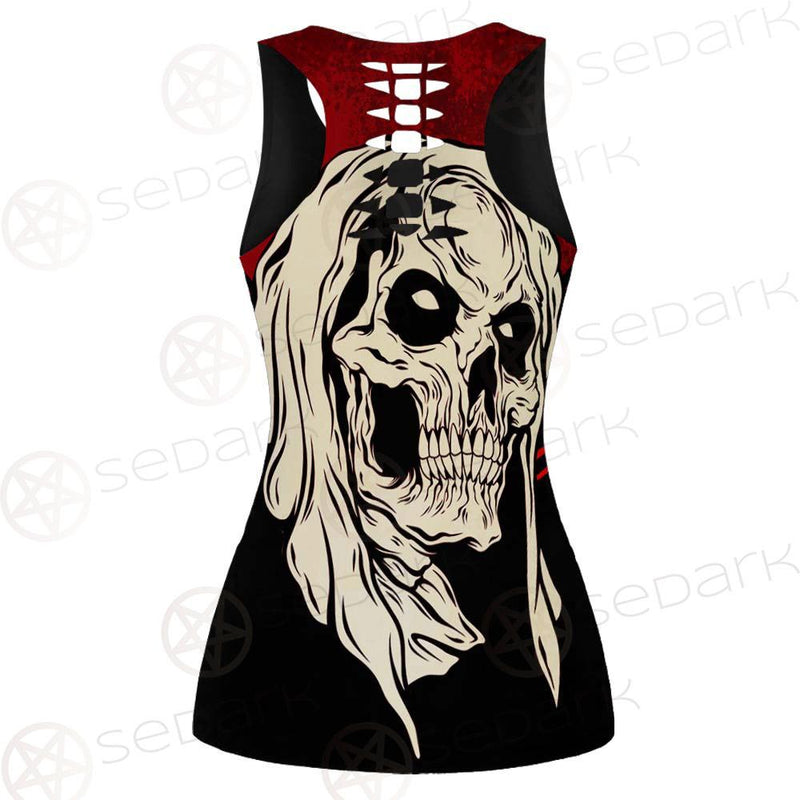 Horrible Skull SED-0117 Hollow Out Tank Top