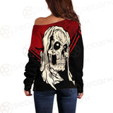 Horrible Skull SED-0117 Off Shoulder Sweaters