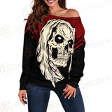 Horrible Skull SED-0117 Off Shoulder Sweaters