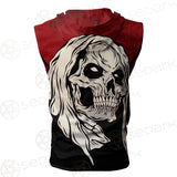 Horrible Skull SED-0117 Zip Sleeveless Hoodie