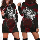 Skull Pentagram SED-0118 Hoodie Dress