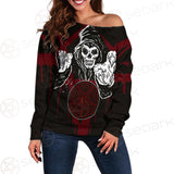 Skull Pentagram SED-0118 Off Shoulder Sweaters