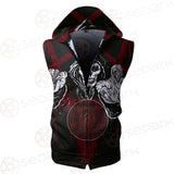 Skull Pentagram SED-0118 Zip Sleeveless Hoodie