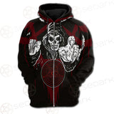 Skull Pentagram SED-0118 Hoodie Raglan Zip