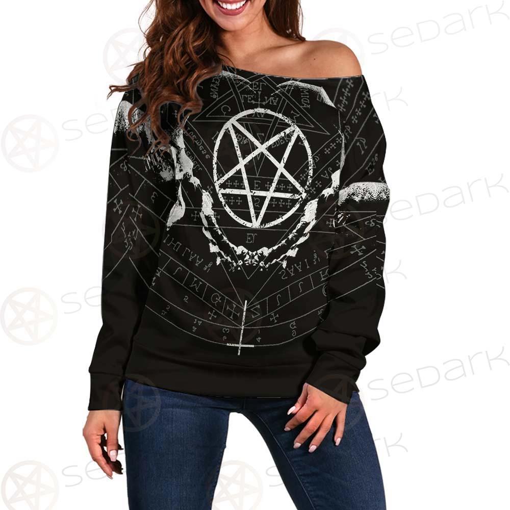 Symboy Pentagram SED-0119 Off Shoulder Sweaters