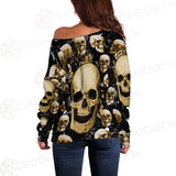 Skull Gold SED-0122 Off Shoulder Sweaters