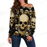 Skull Gold SED-0122 Off Shoulder Sweaters