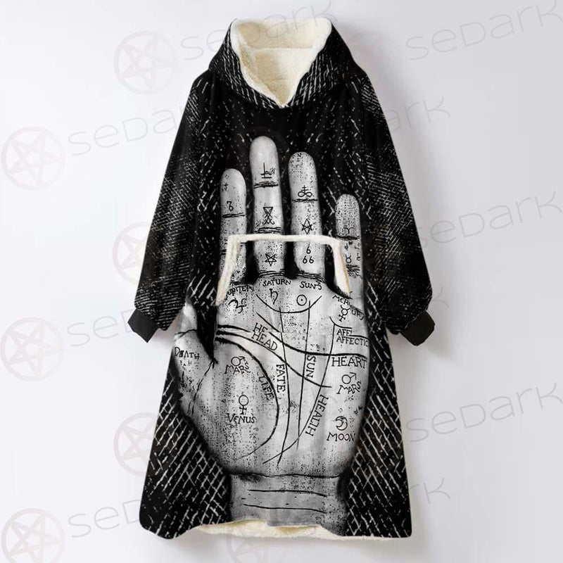 Satan Hand SED-0123 Oversized Sherpa Blanket Hoodie