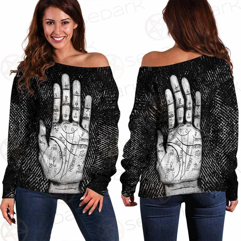 Satan Hand SED-0123 Off Shoulder Sweaters