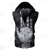 Satan Hand SED-0123 Zip Sleeveless Hoodie